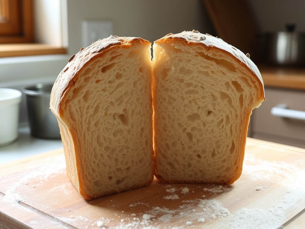 Sourdough loaf with open crumb baked in the Lodge Combo Cooker