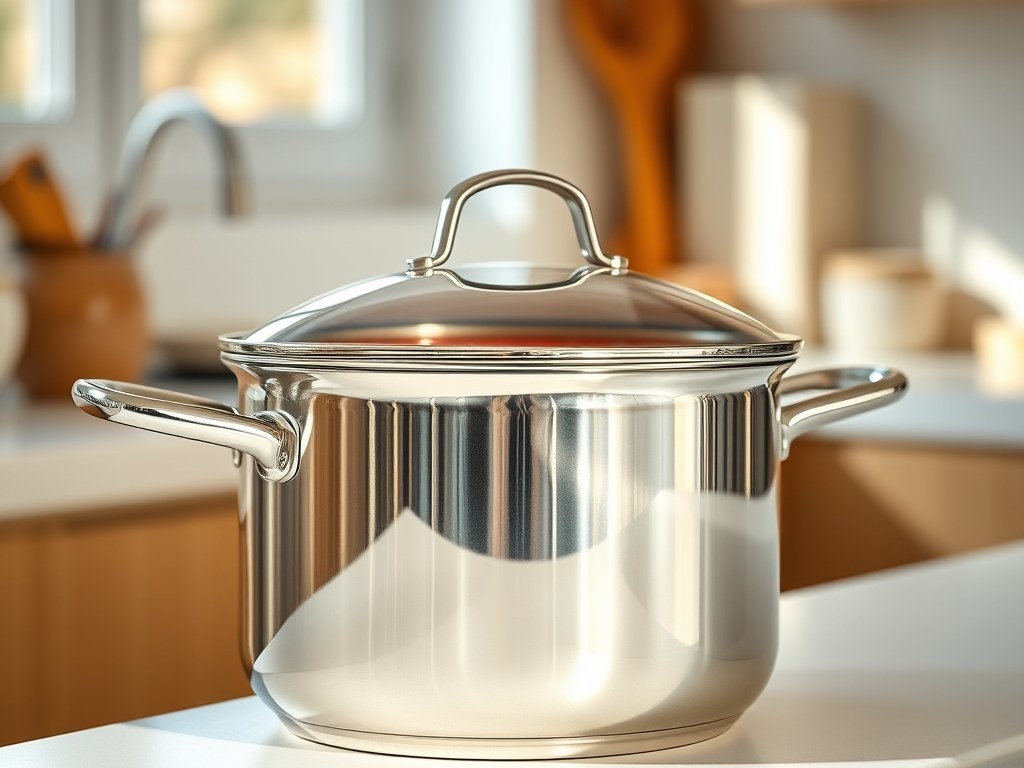 Tramontina Tri-Ply Clad 3-quart stainless steel saucepan with lid for pasta and soups