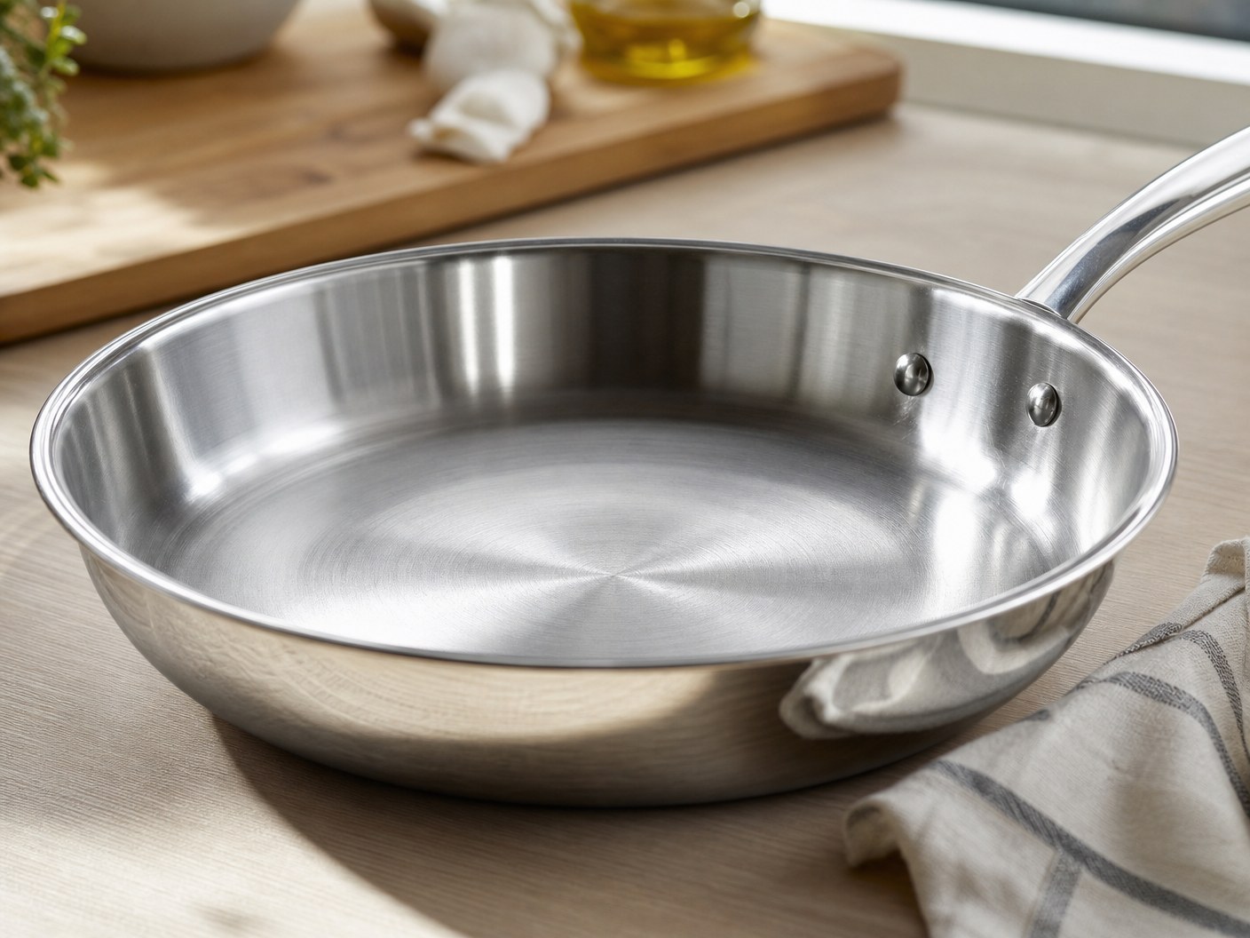 Made In Stainless Steel Frying Pan showing the polished cooking surface